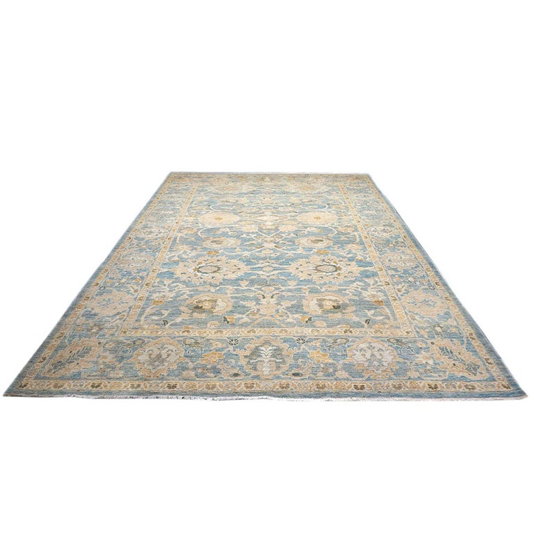Ashly fine rugs presents an antique recreation of an original Persian Sultanabad room-sized area rug. Part of our own previous production, this antique recreation was thought of and created in-house and handmade in Persia by our master weavers.