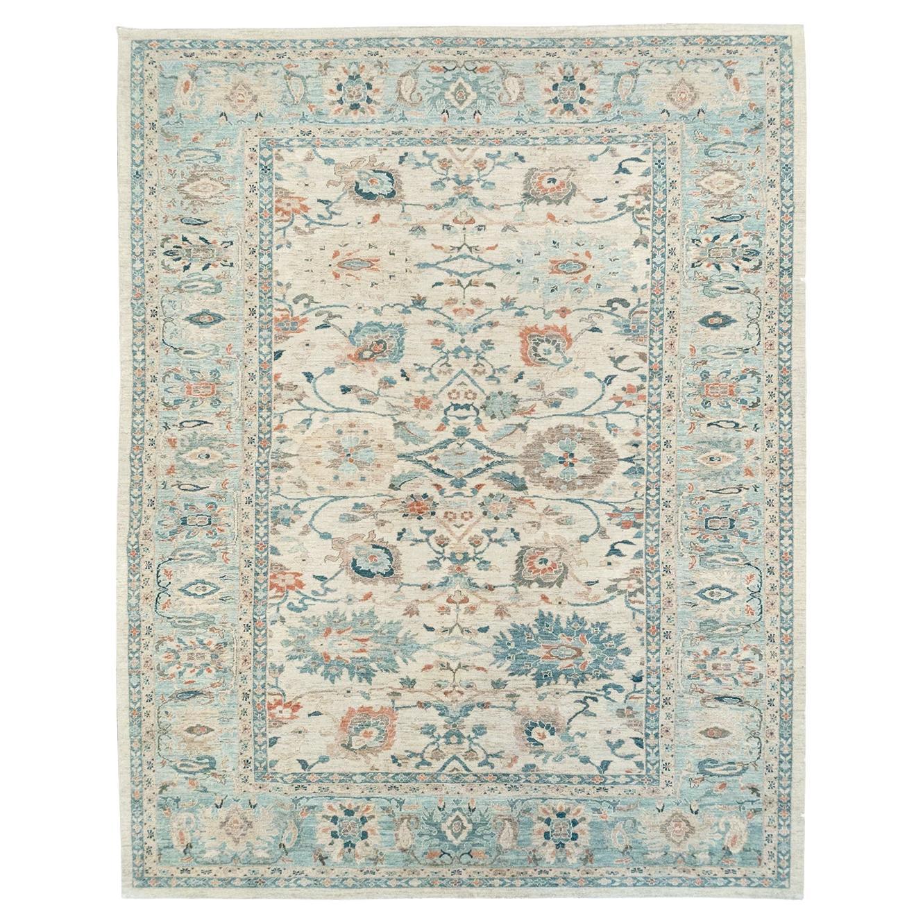 Alfombra Persa Sultanabad del Siglo XXI Tamaño Habitación Grande