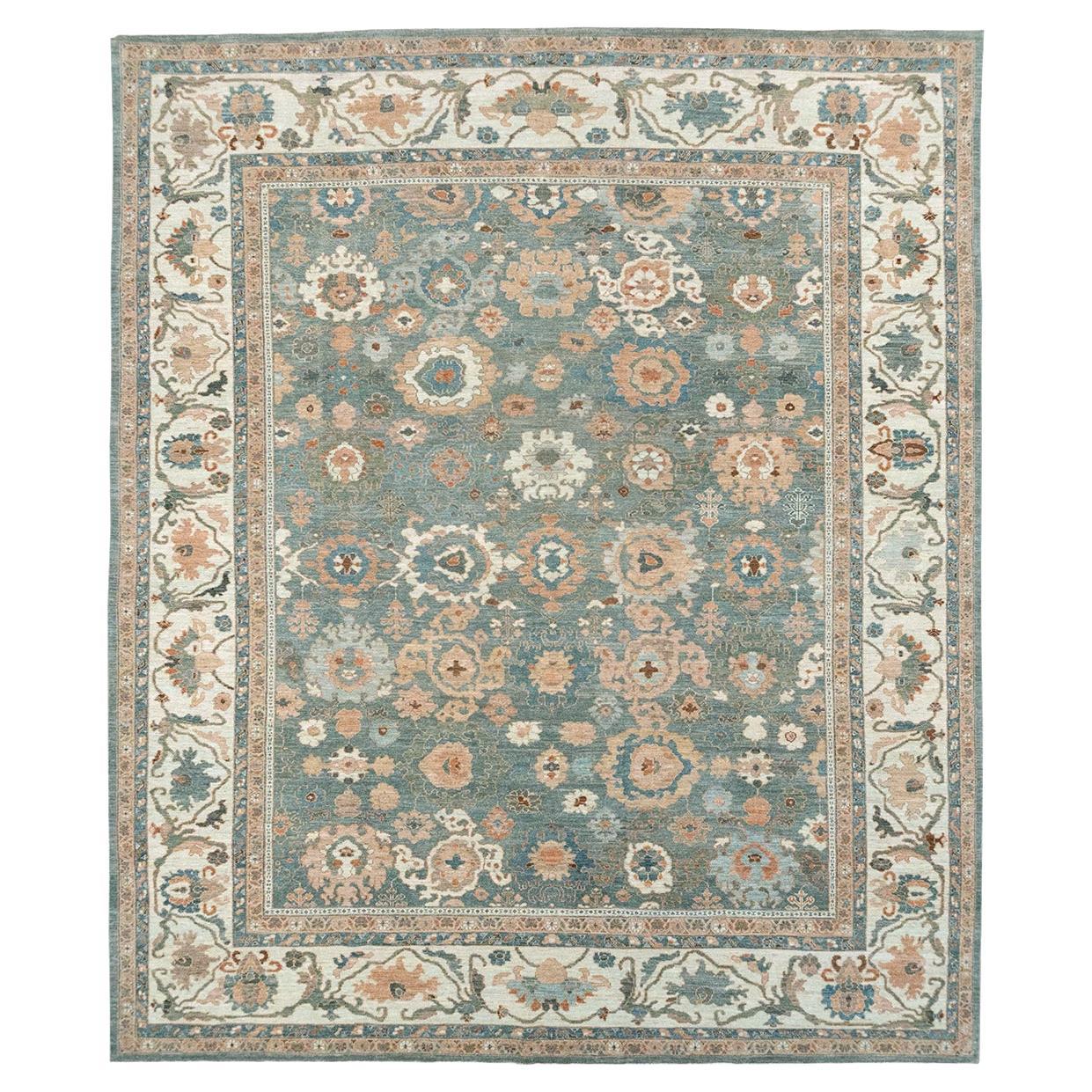 Alfombra Persa Sultanabad del Siglo XXI Tamaño Habitación