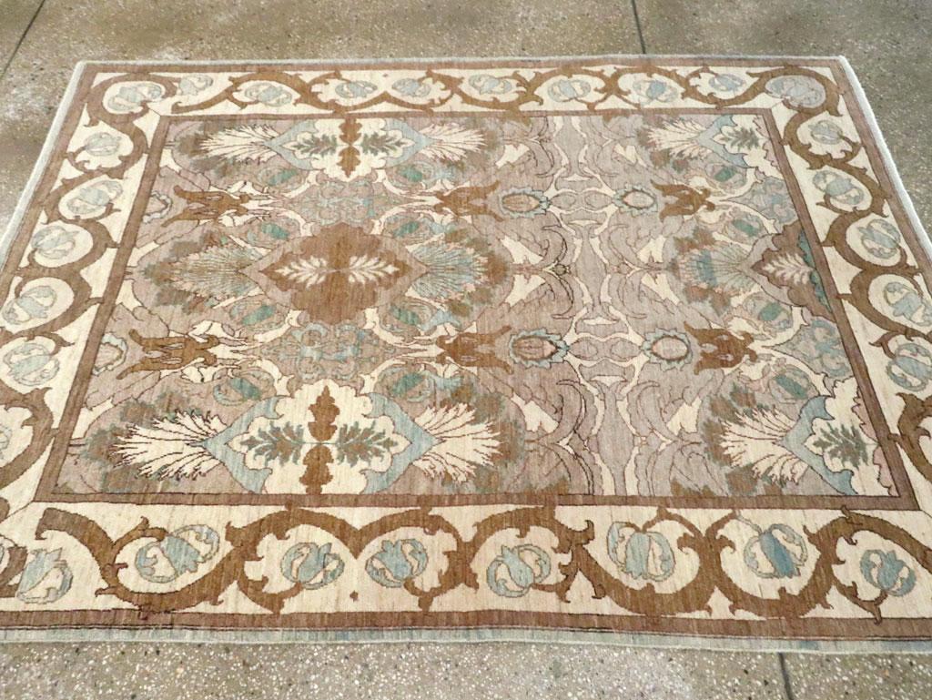 Noué à la main Tapis moderne persan de Tabriz du 21e siècle en vente