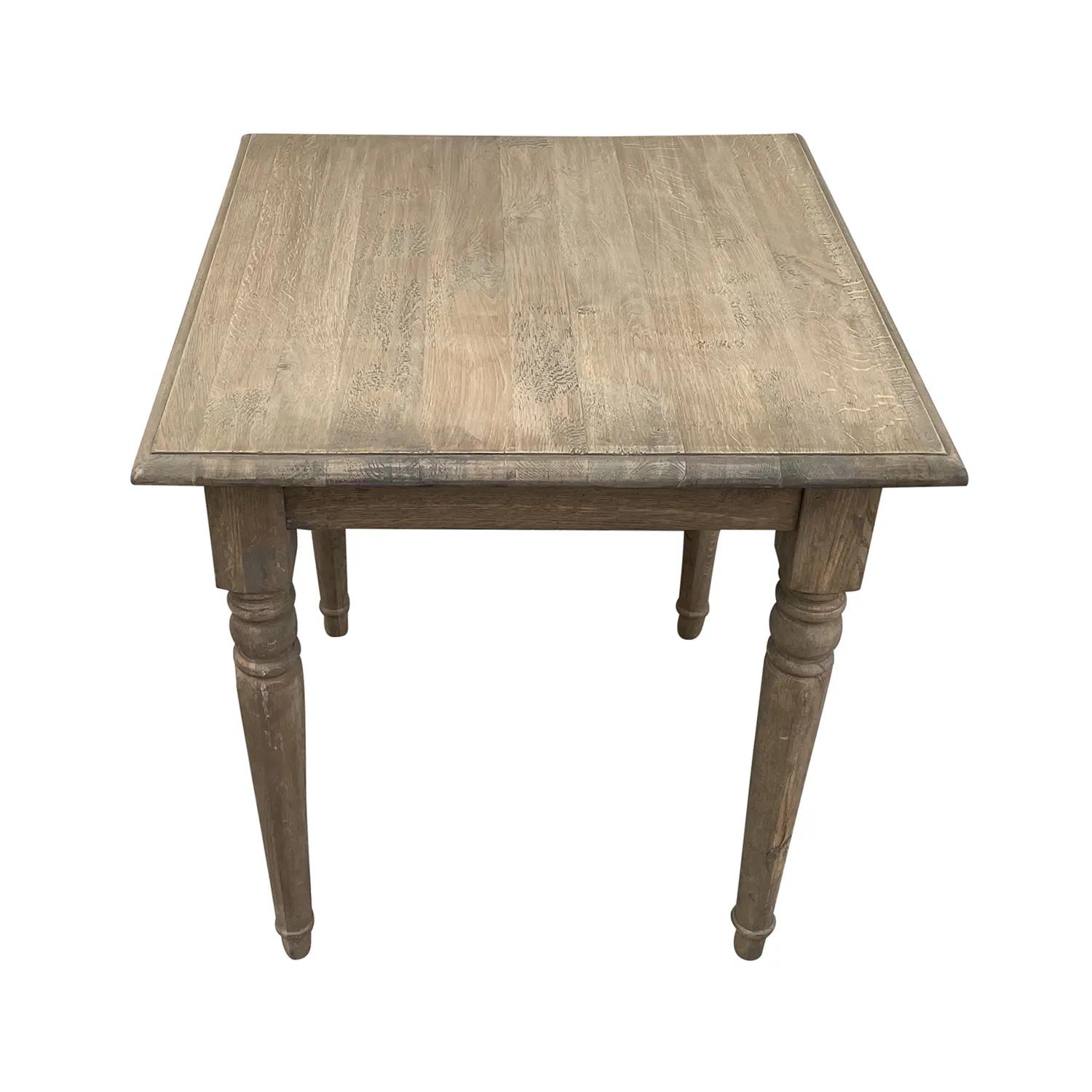 Industrial 21st Century Petite French Pinewood Side Table For Sale