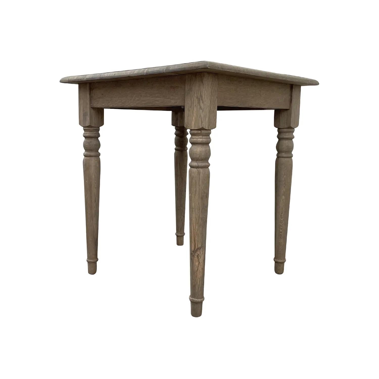 21st Century Petite French Pinewood Side Table In Good Condition For Sale In West Palm Beach, FL