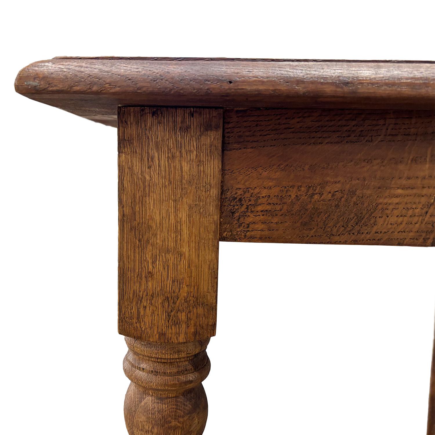 21st Century Petite French Pinewood Side Table For Sale 2