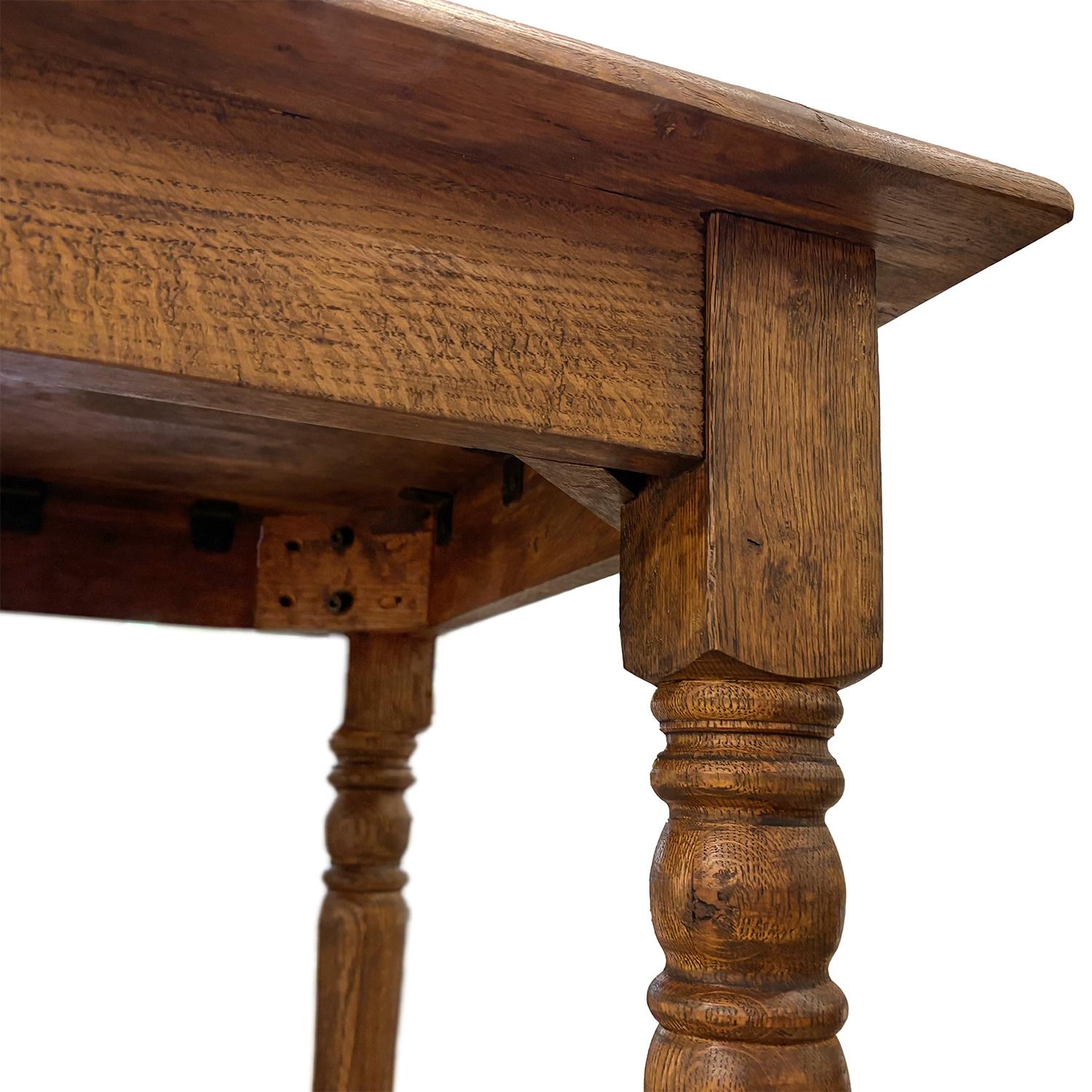 21st Century Petite French Pinewood Side Table For Sale 3