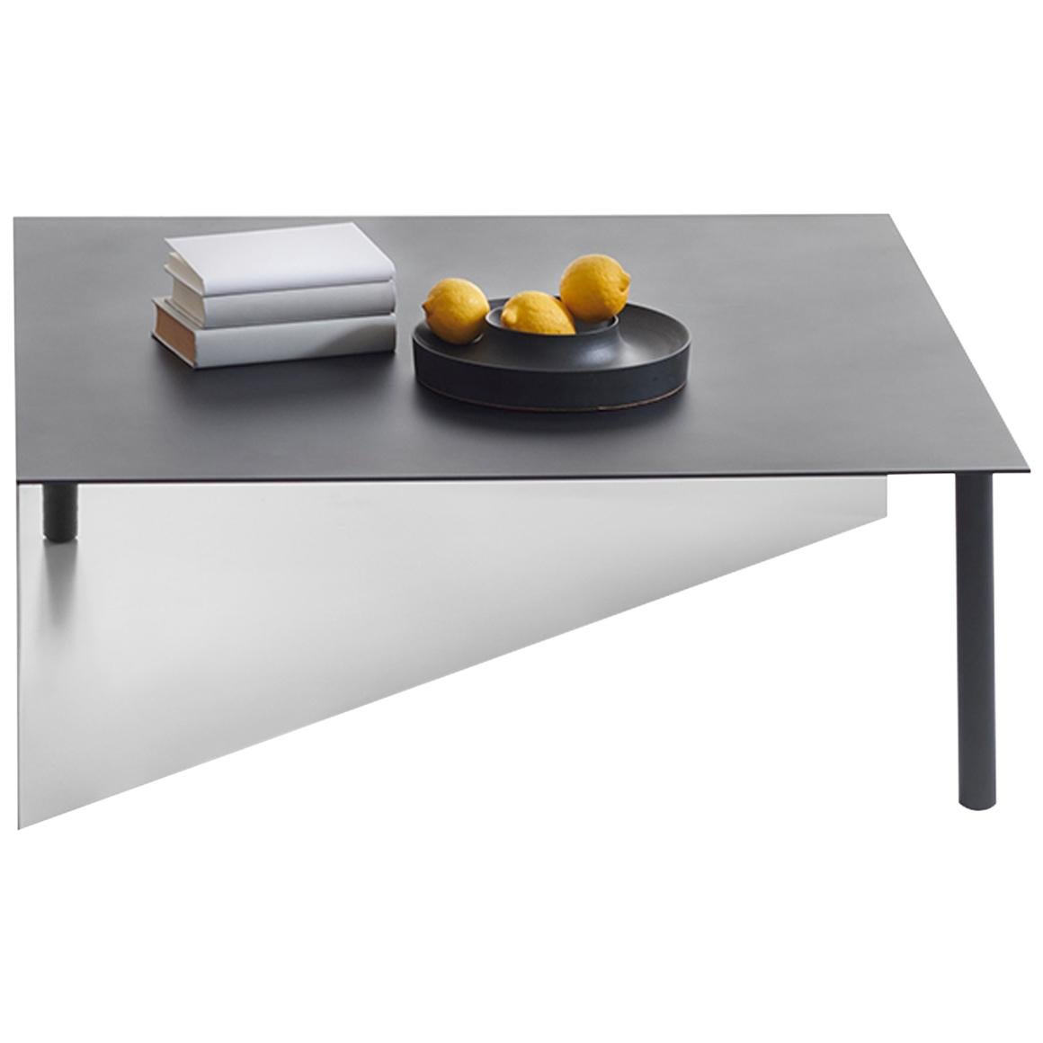 FUCINA "PIATTO" Sam Hecht & Kim Collin, Large Square Table Metal Steel Black For Sale