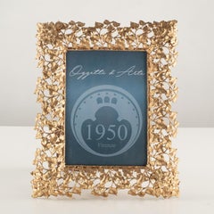 21st century  picture frame  in lost wax casting  bronze golden