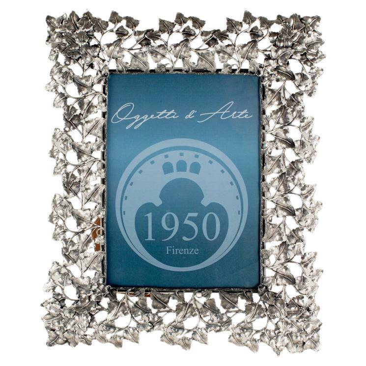 21st century  picture frame  in lost wax casting  bronze silvered