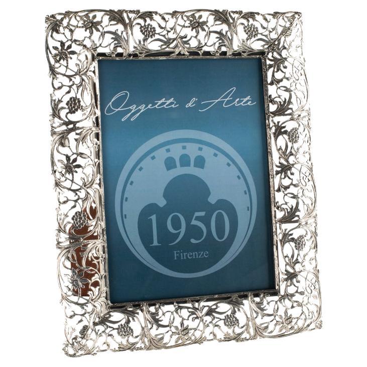 21st century  picture frame  in lost wax casting  bronze silvered