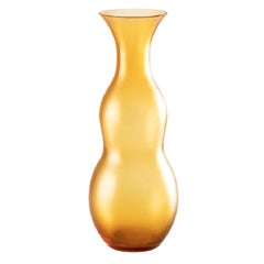 Grand vase en verre Pigmenti du 21e sicle en ambre de Venini.