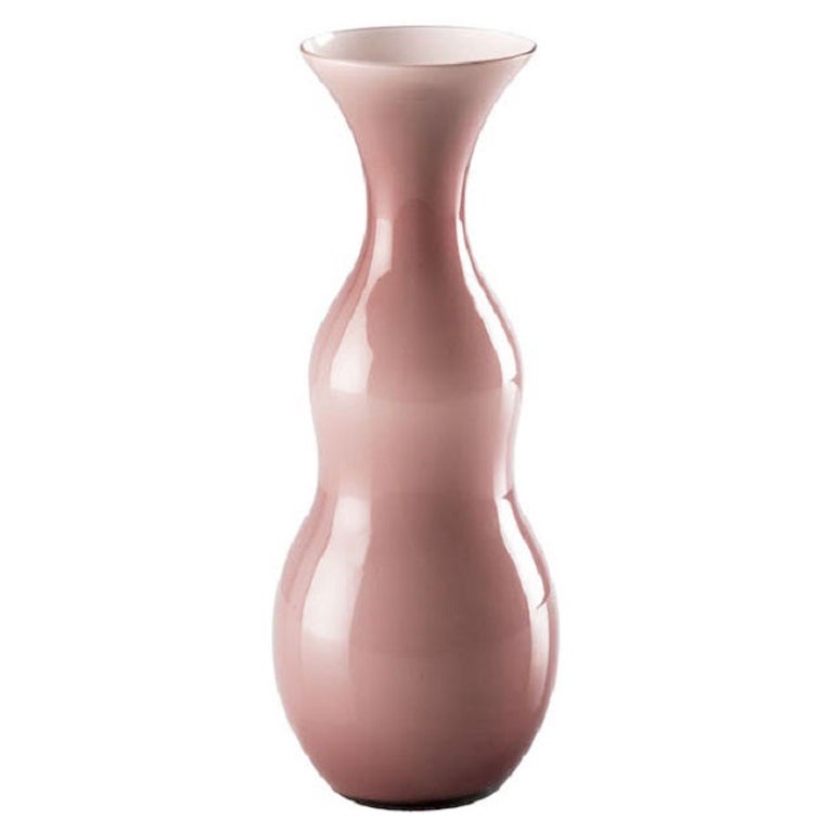 Kleine mundgeblasene Opalglasvase in Amethyste von Venini, Pigmenti, 21. Jahrhundert