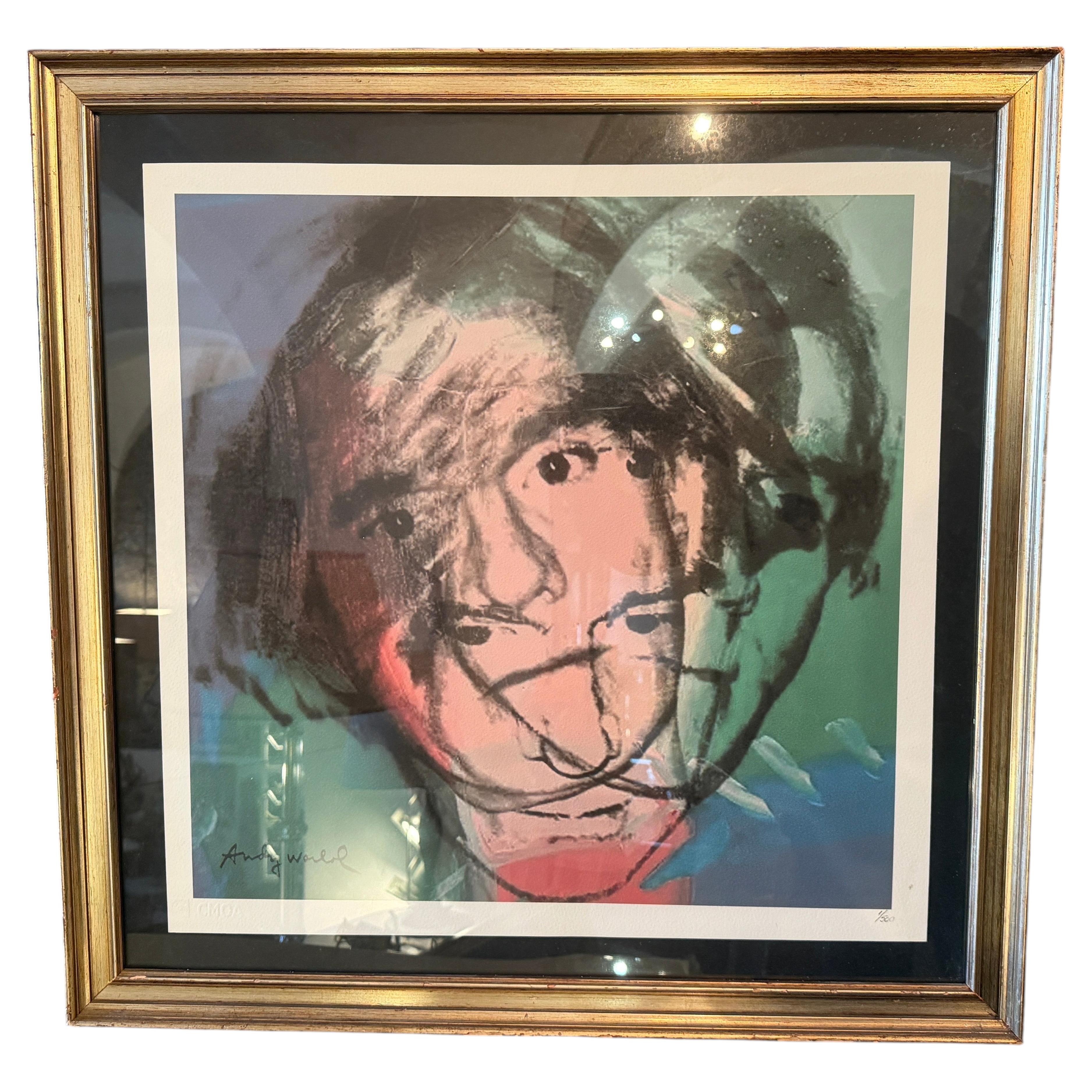 21st Century Pop Art Framed Self Portrait 1/500 Lithography by Andy Warhol