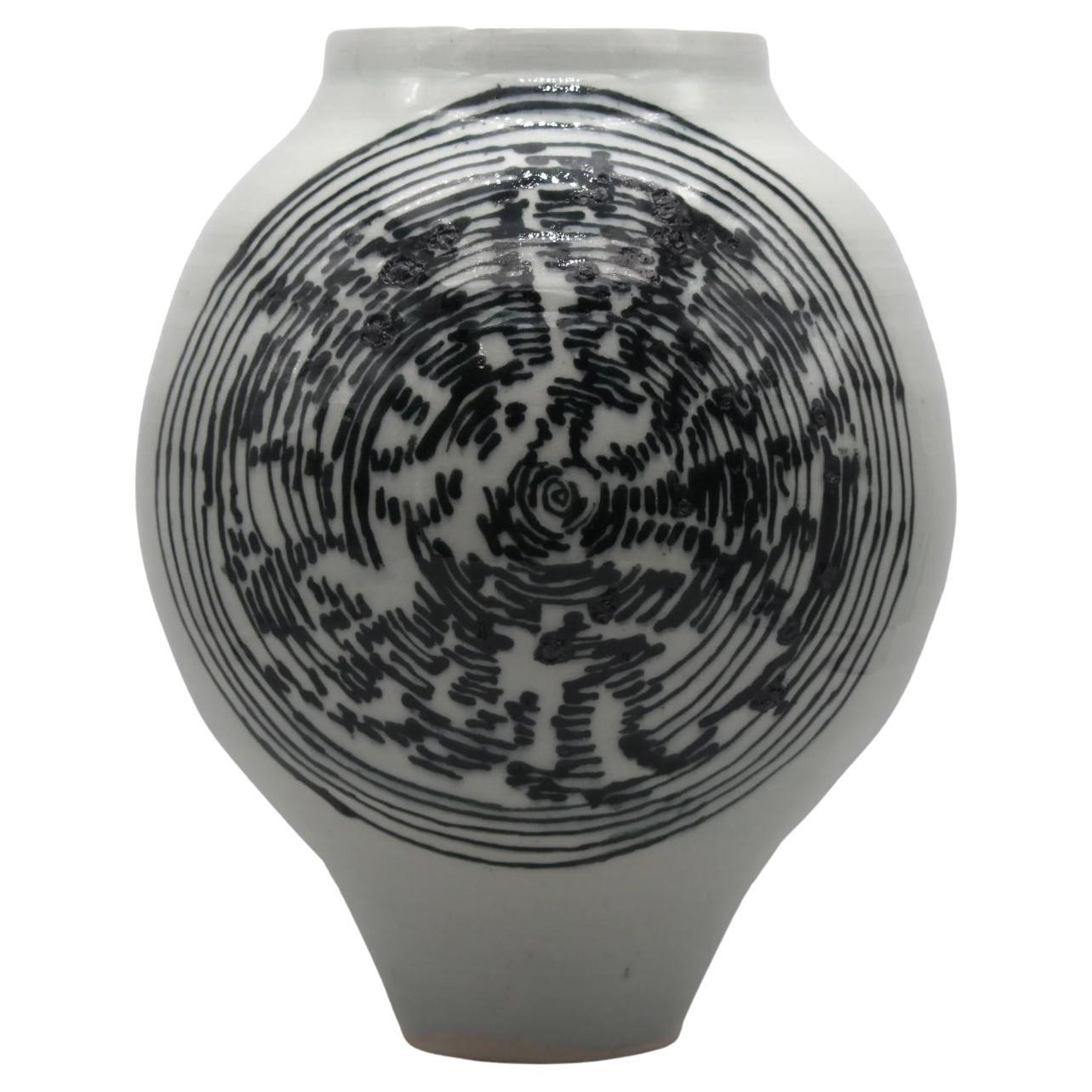 21st Century Porcelain "Graffiti Spiral Vessel 01"  For Sale