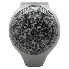 21st Century Porcelain "Graffiti Spiral Vessel 01" 