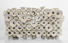 21st Century Porcelain Sculpture "White Goblets" by Ursula Commandeur White