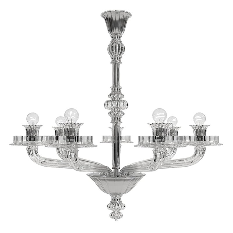 Siglo XXI Porpora Lámpara de 7 luces en cristal by Venini