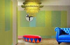 Pouf Eco-Leather Polychrome Design by Anna Gili Milan pouf made in Italy