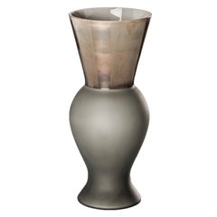 Petit vase en verre Principe du 21e siècle gris de Rodolfo Dordoni