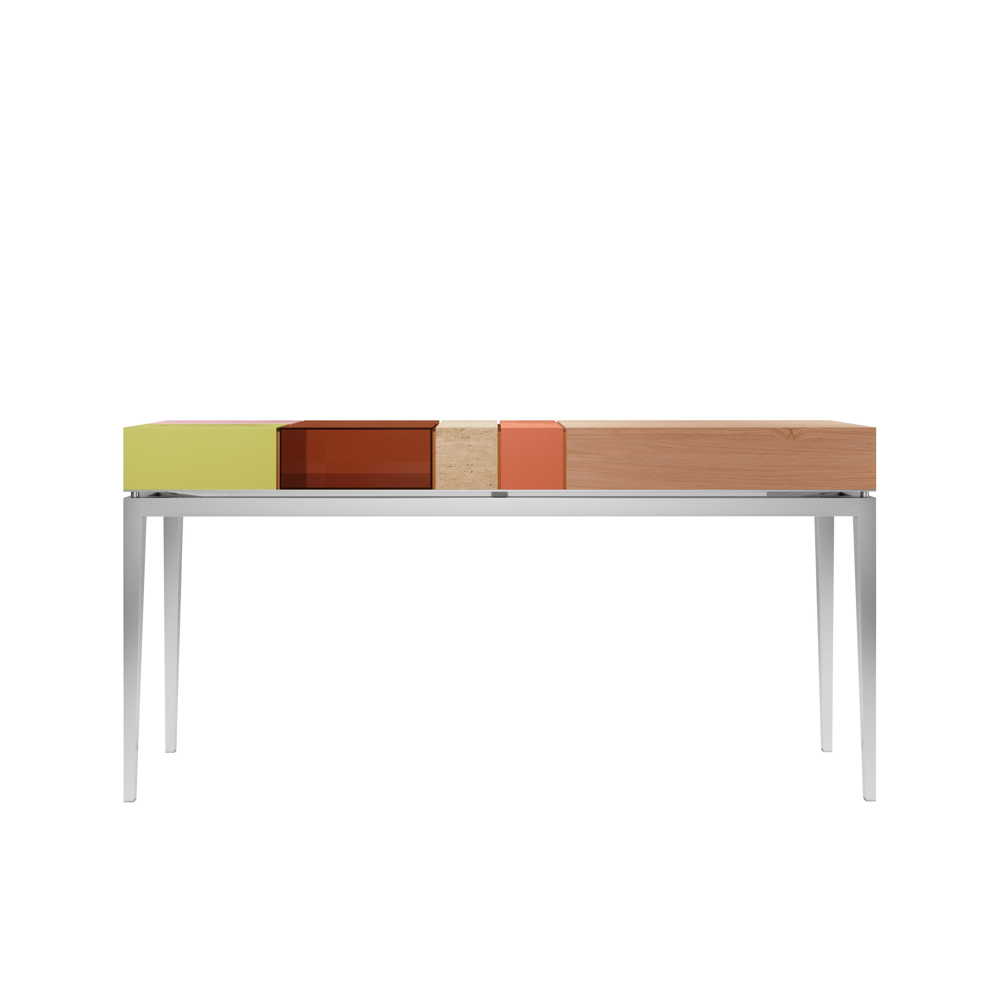 21st Century Proportion II Console Lacquered Wood For Sale 5