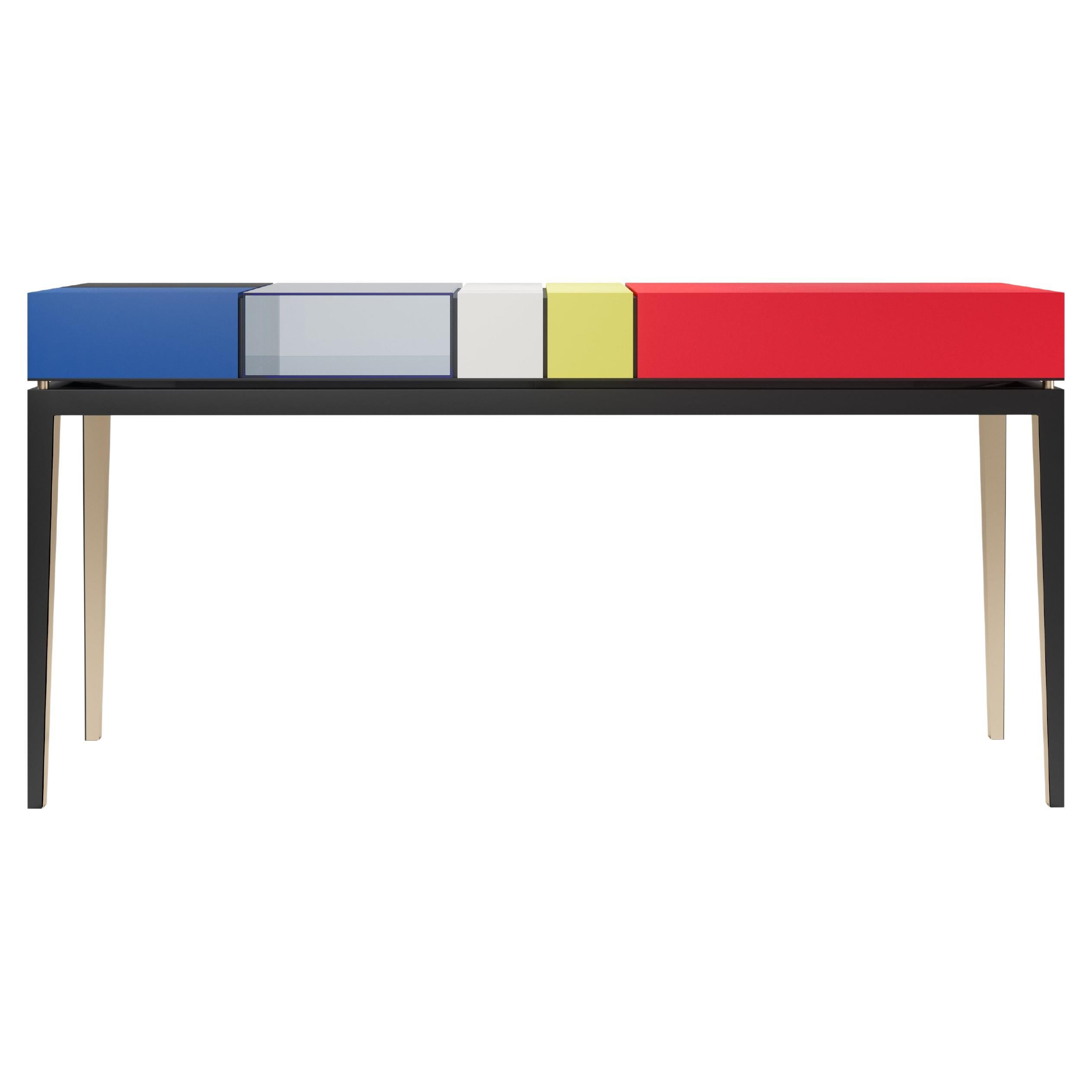 21st Century Proportion II Console Lacquered Wood For Sale