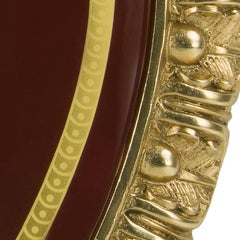 21st Century, Purple porcelain with pure gold decoration  wall Clock