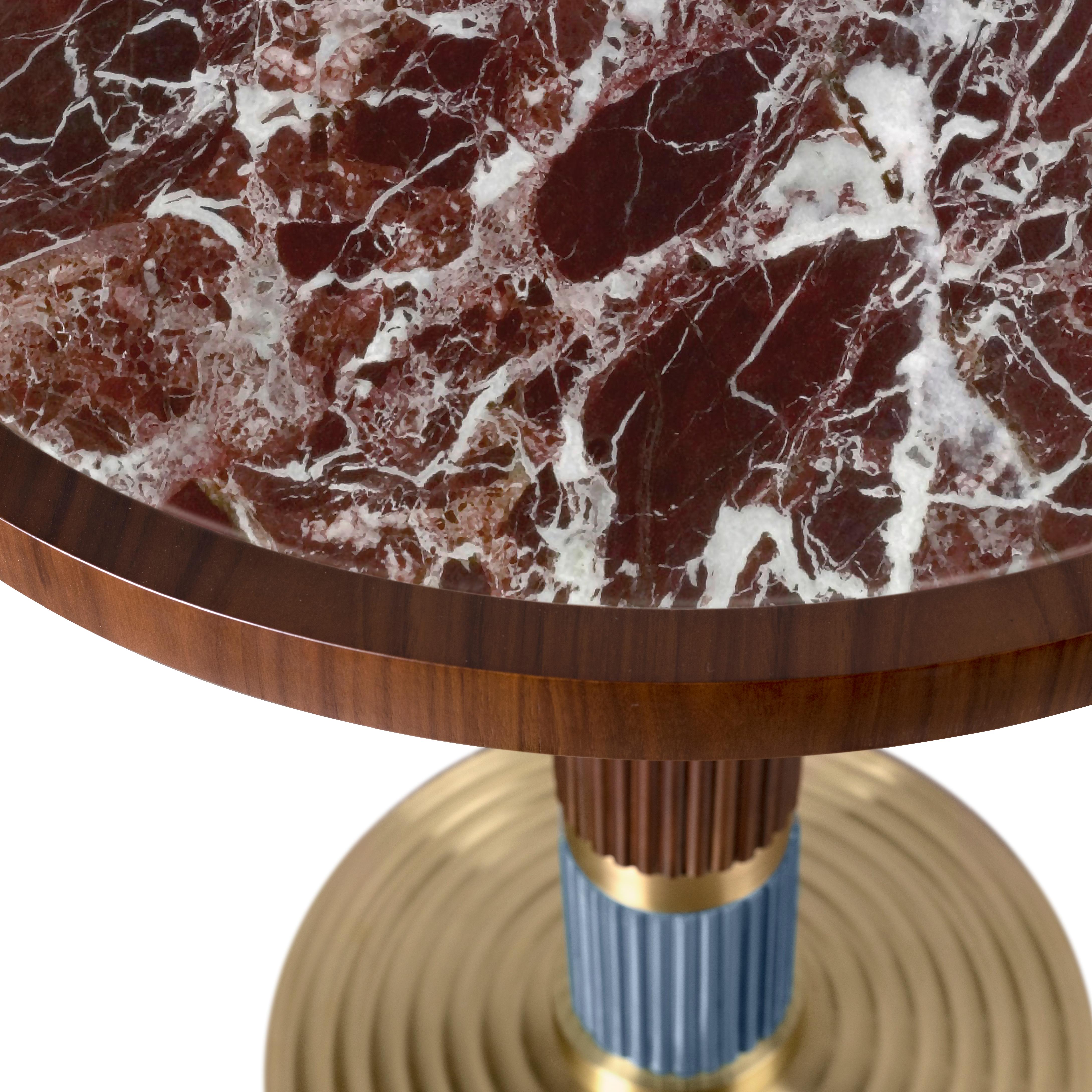 Portuguese 21st Century, Queens Bar Table Wood Marble For Sale