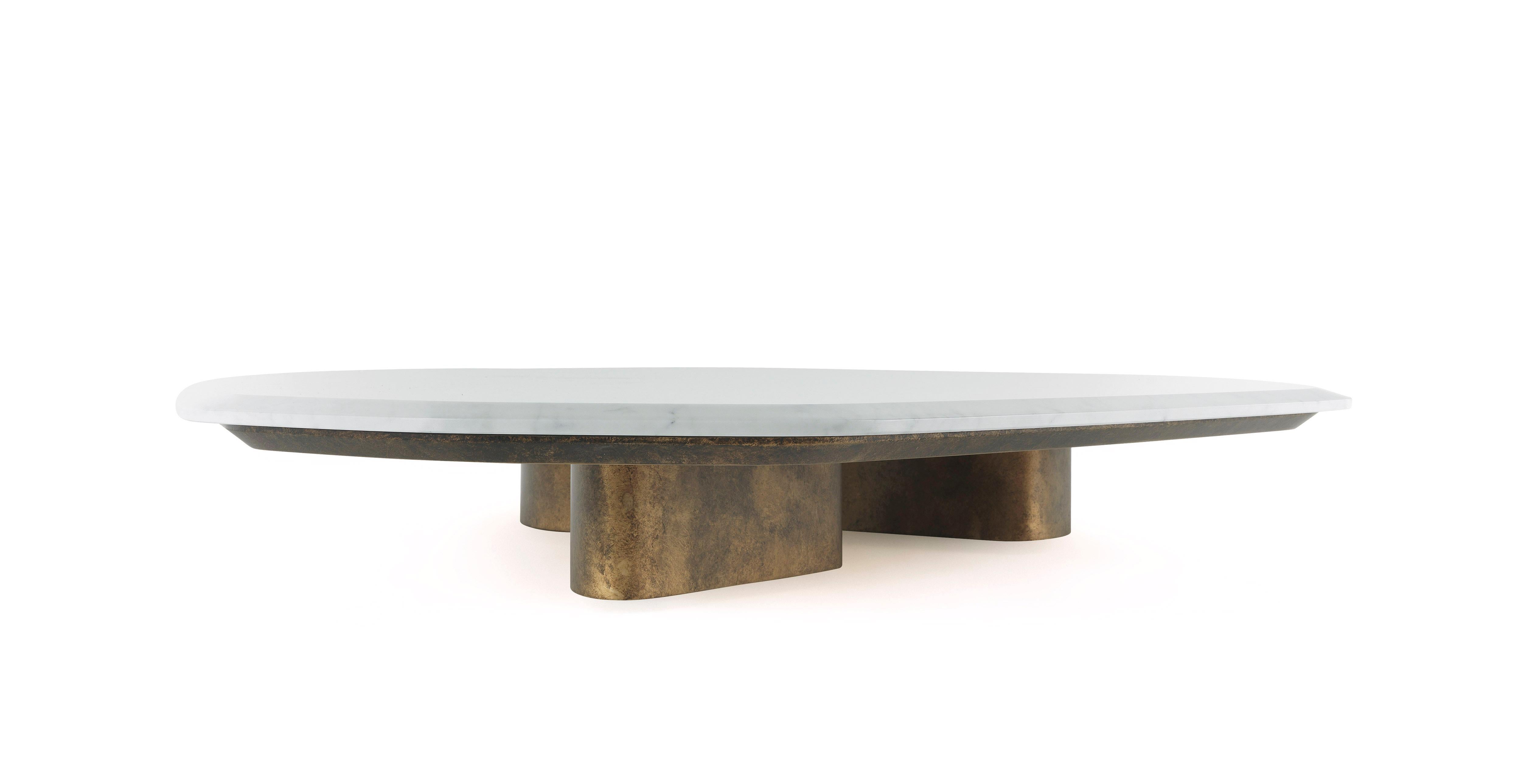 Italian 21st Century Ragali Central Table with Marble by Roberto Cavalli Home Interiors For Sale