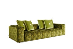 21st Century Ratio Sofa in Green Velvet by Etro Home Interiors
