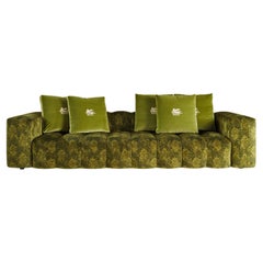 Sofa 21st Century Ratio en velours vert par Etro Home Interiors