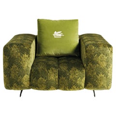 21st Century Ratio.2 Armchair in Green Velvet by Etro Home Interiors