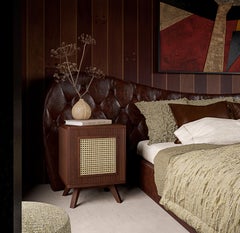 21st Century Rattan Harrison Nightstand Wood Made in Portugal by Wood Tailors