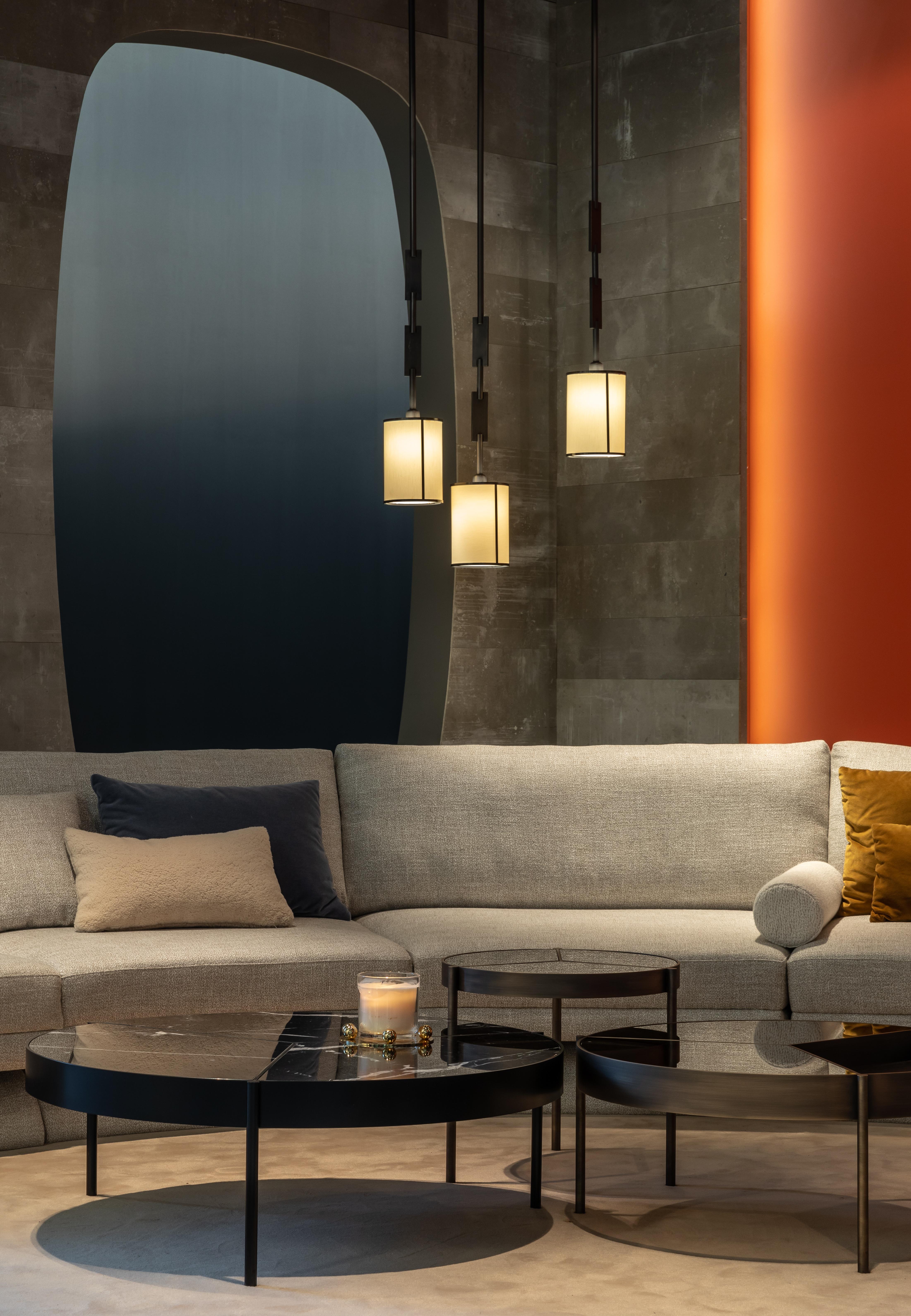 21st Century Ray Coffee Table, Bronze Structure and Nero Marquina, by Duistt Neuf - En vente à Leça da Palmeira, PT