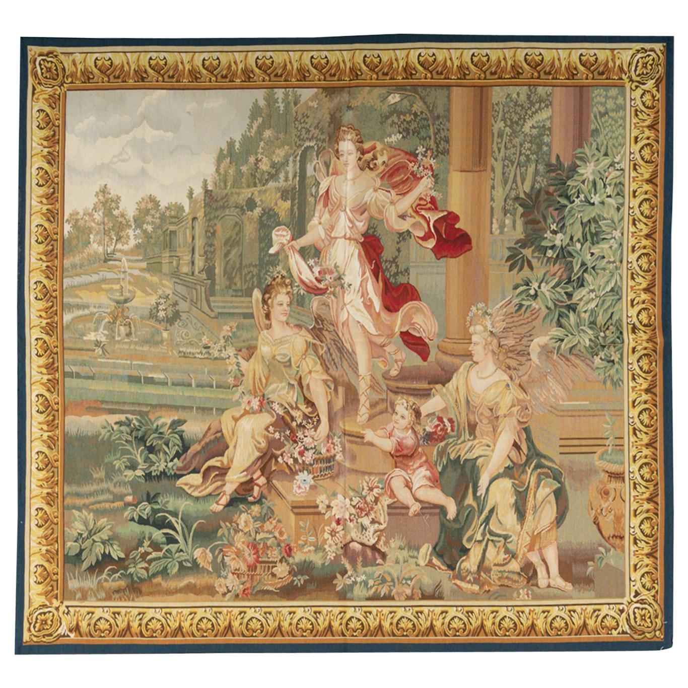 21st Century Recreation of an 18th Century Brussels Tapestry 5'7 x 6'1 For Sale