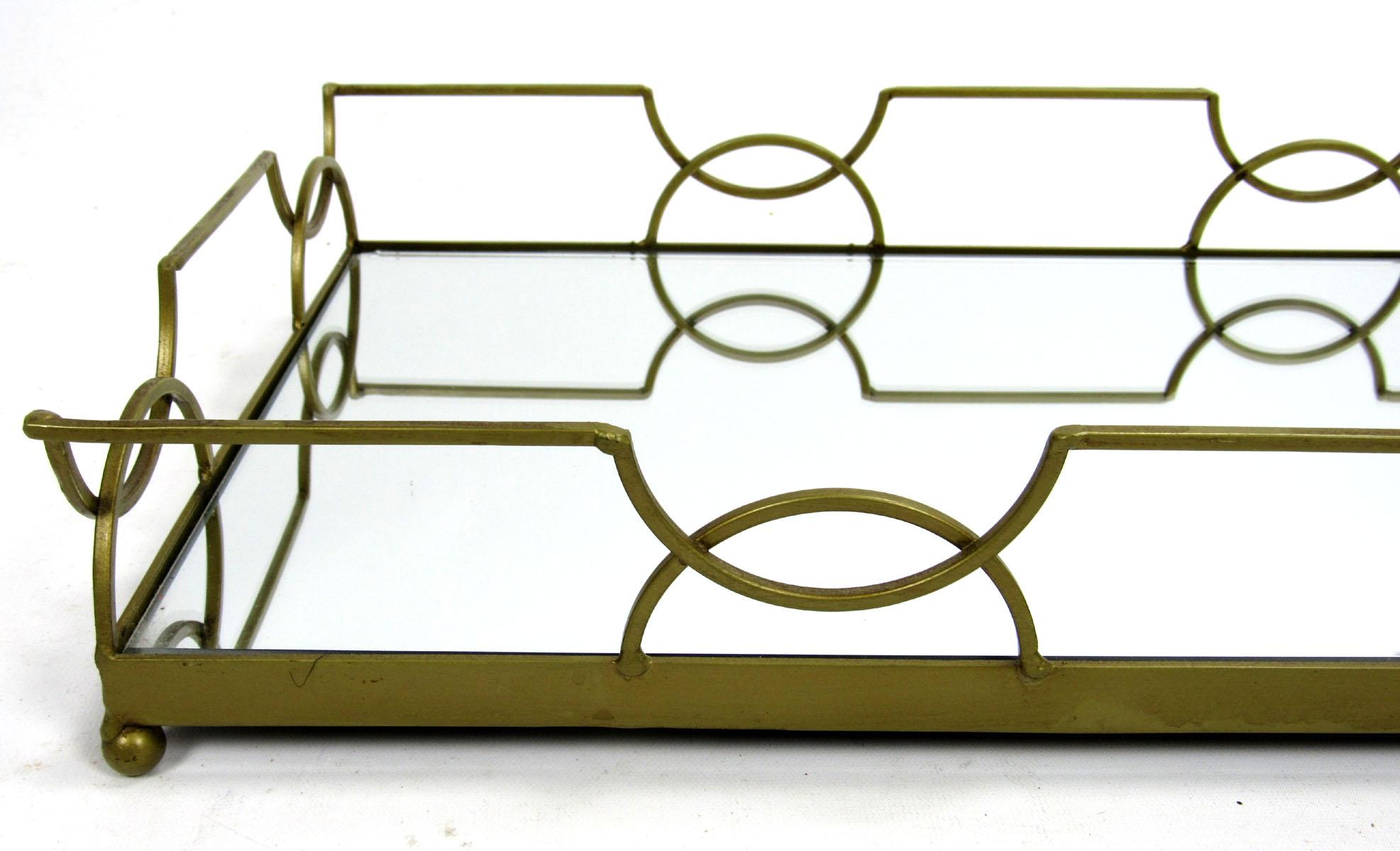 21st Century Rectangular Decorative Serving Tray In Good Condition For Sale In Dallas, TX