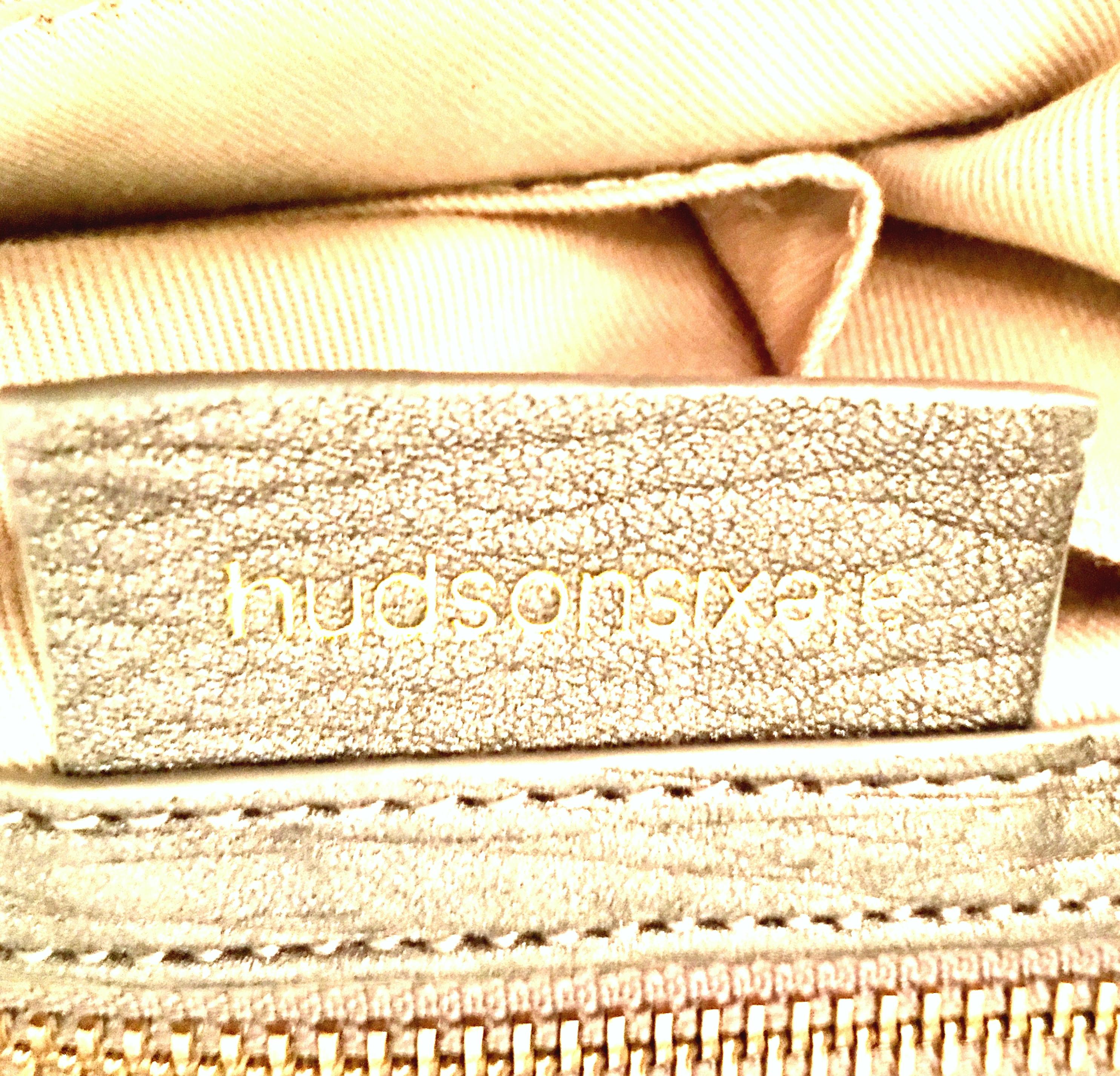 21st Century Reverse Sequin & Leather Envelope Clutch Handbag By, Alexis Hudson 8