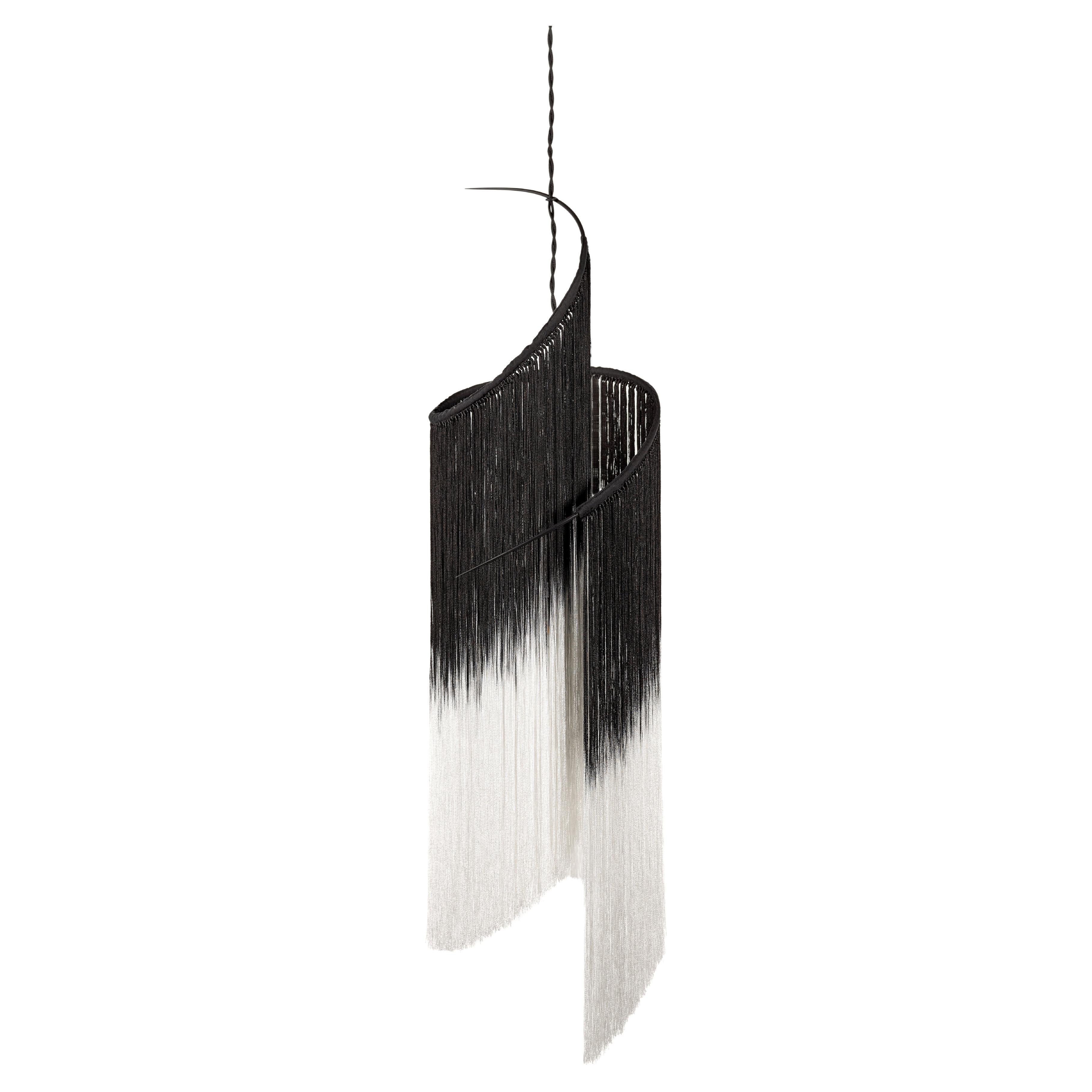 21st Century Black and White Viscose Rey 1 Pendant Lamp by Ann Demeulemeester