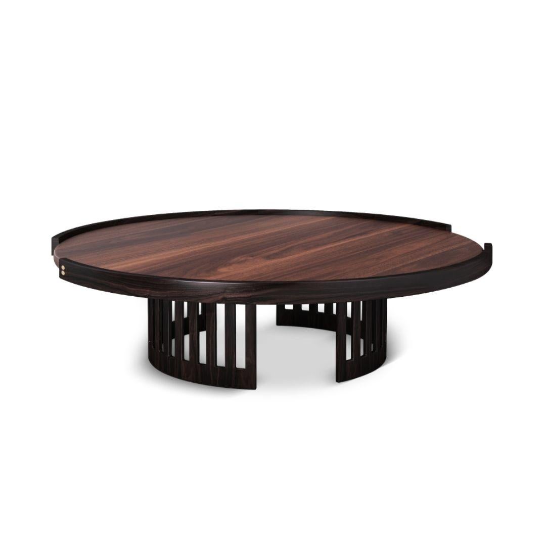 21st Century Richard Center Table Walnut Wood In New Condition For Sale In RIO TINTO, PT