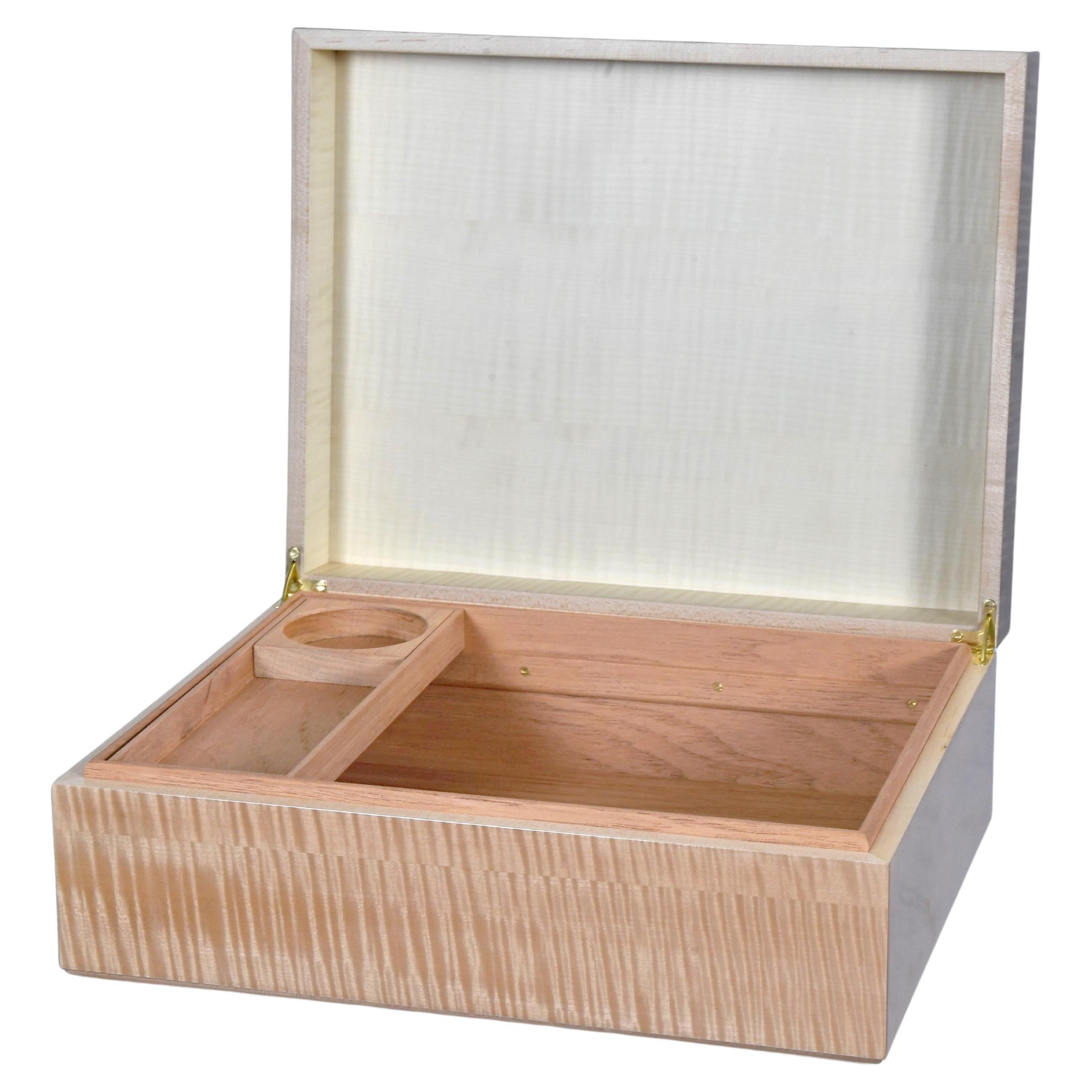 21st Century Ripple sycamore humidor For Sale 1