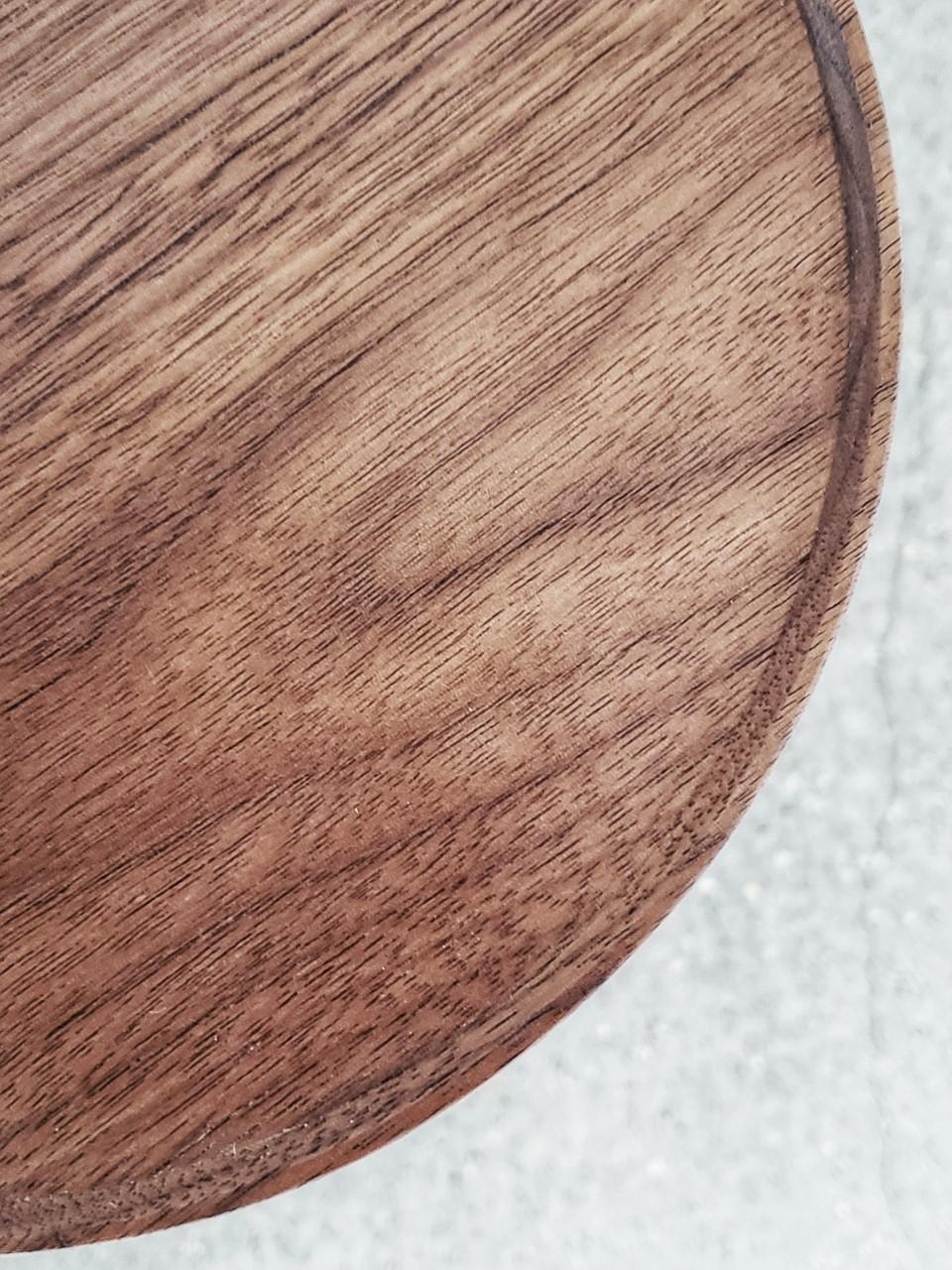 Organic Modern 21st Century Walnut / Stone Table by Designer Michael Javidi For Sale