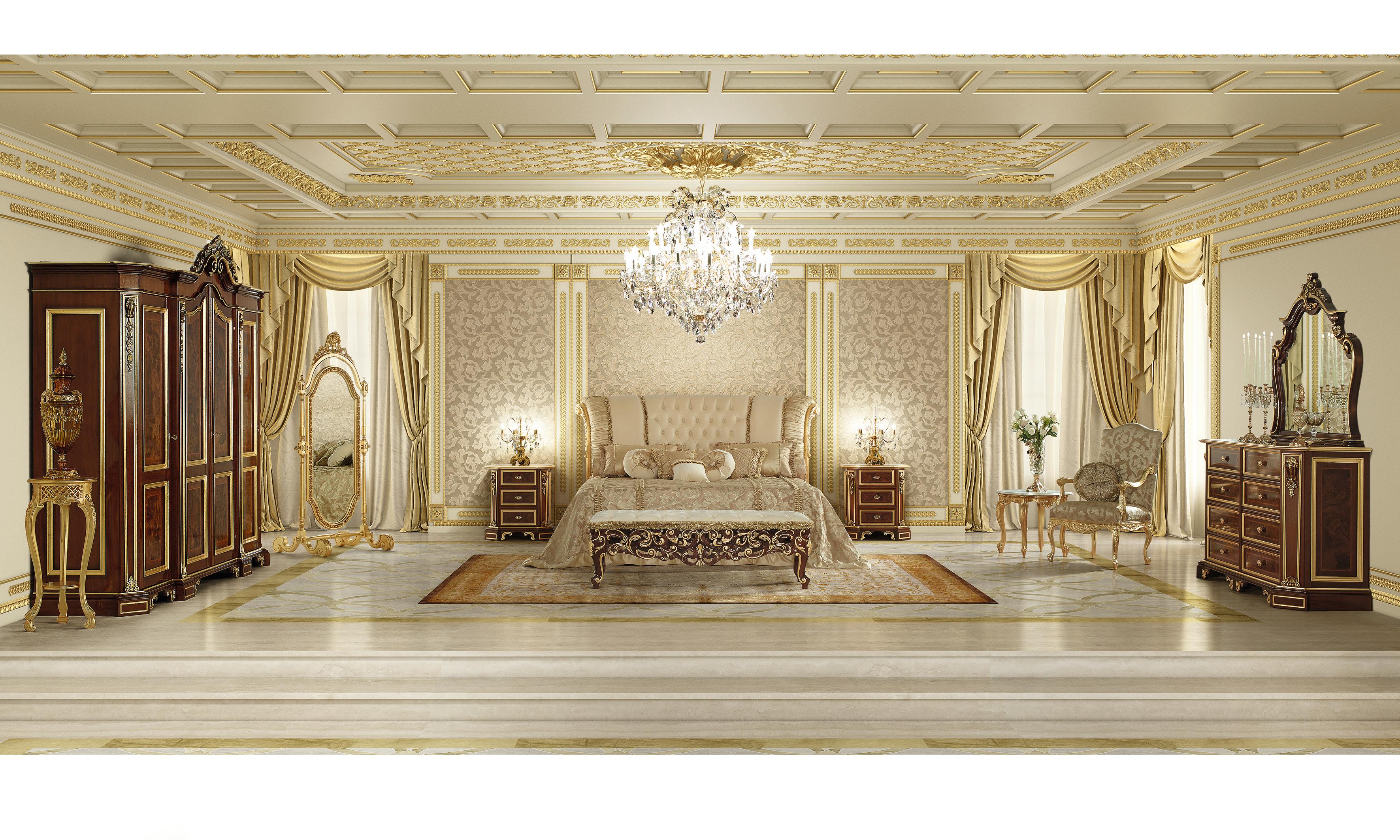 Rokoko-inspirierte handgeschnitzte Bettbank des 21. Jahrhunderts von Modenese Interiors (Italienisch) im Angebot