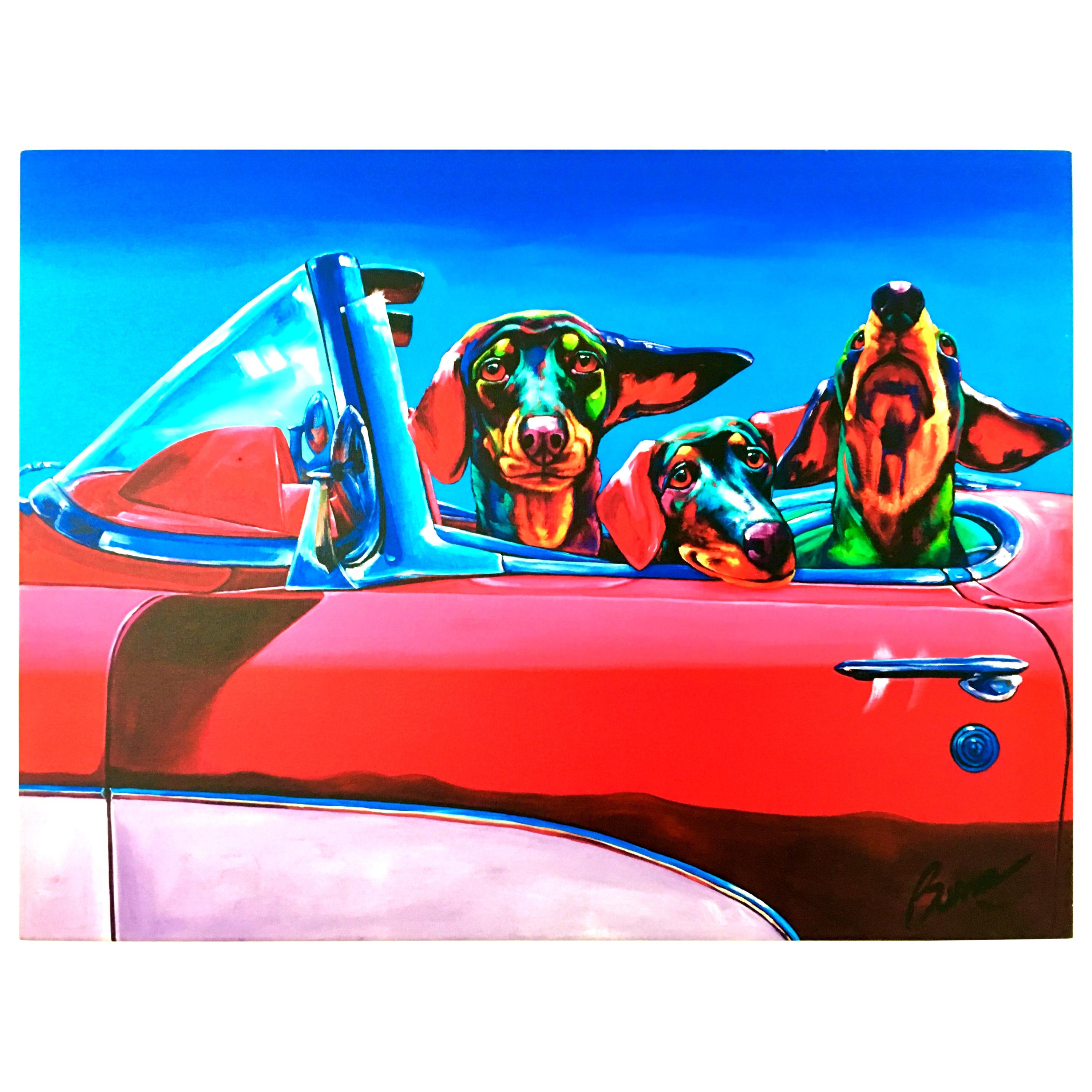 21st Century Ron Burns Limited Edition "Dox Rock" Giclee On Canvas 46/100 For Sale
