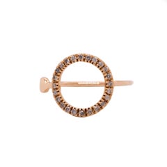 21st Century Rose Gold Diamond Circle Ring