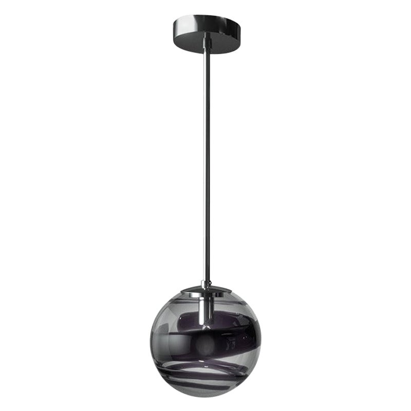 Siglo XXI Rotondo 893.55 Lámpara Colgante en Negro/Cristal