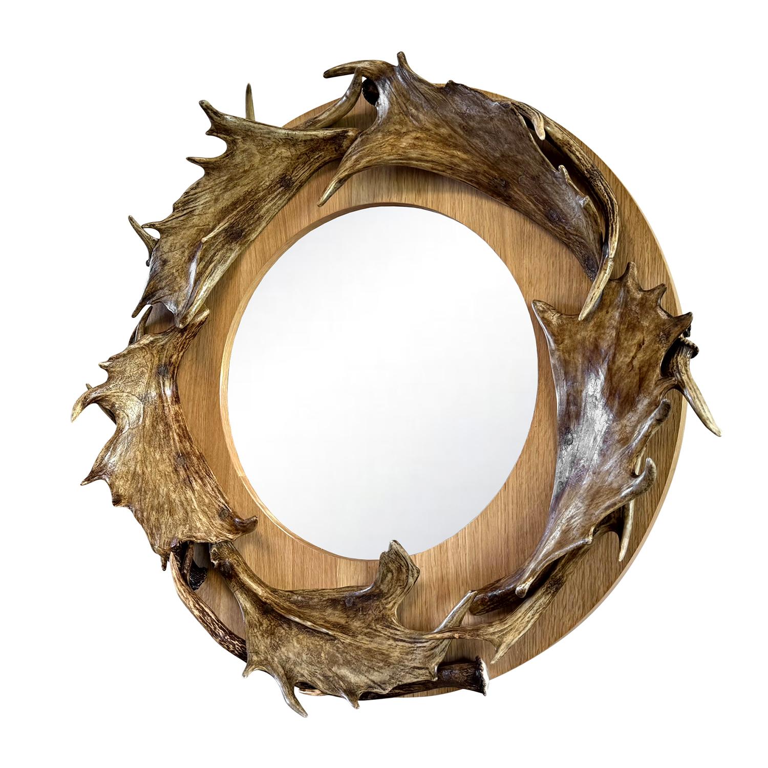 Scottish 21st Century Round Antler-Style Round Mirror from Scotland For Sale