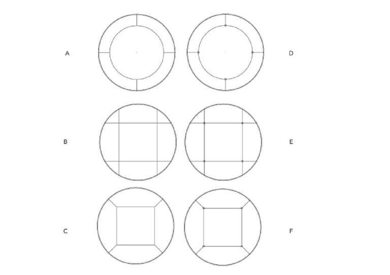 21st Century Round Art Deco Style Paneled Classic Glass Brass Mirror