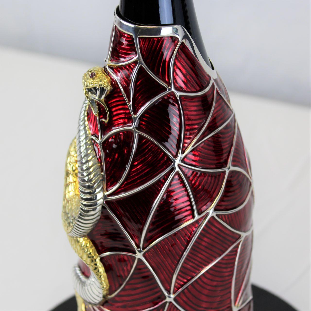 K-Over Champagne, 21st Century Ruby Solid Pure Italian Silver  In Excellent Condition For Sale In Firenze, IT