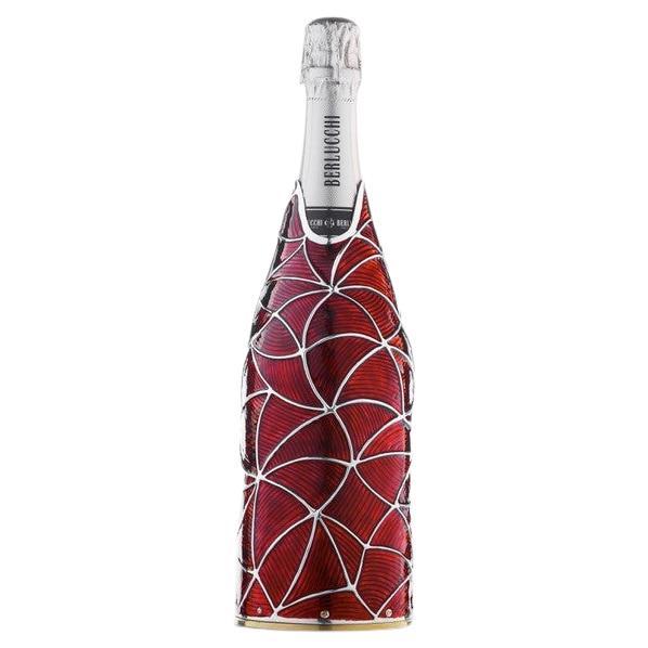 Contemporain Champagne au 21e siècle rubis massif argent italien pur  en vente