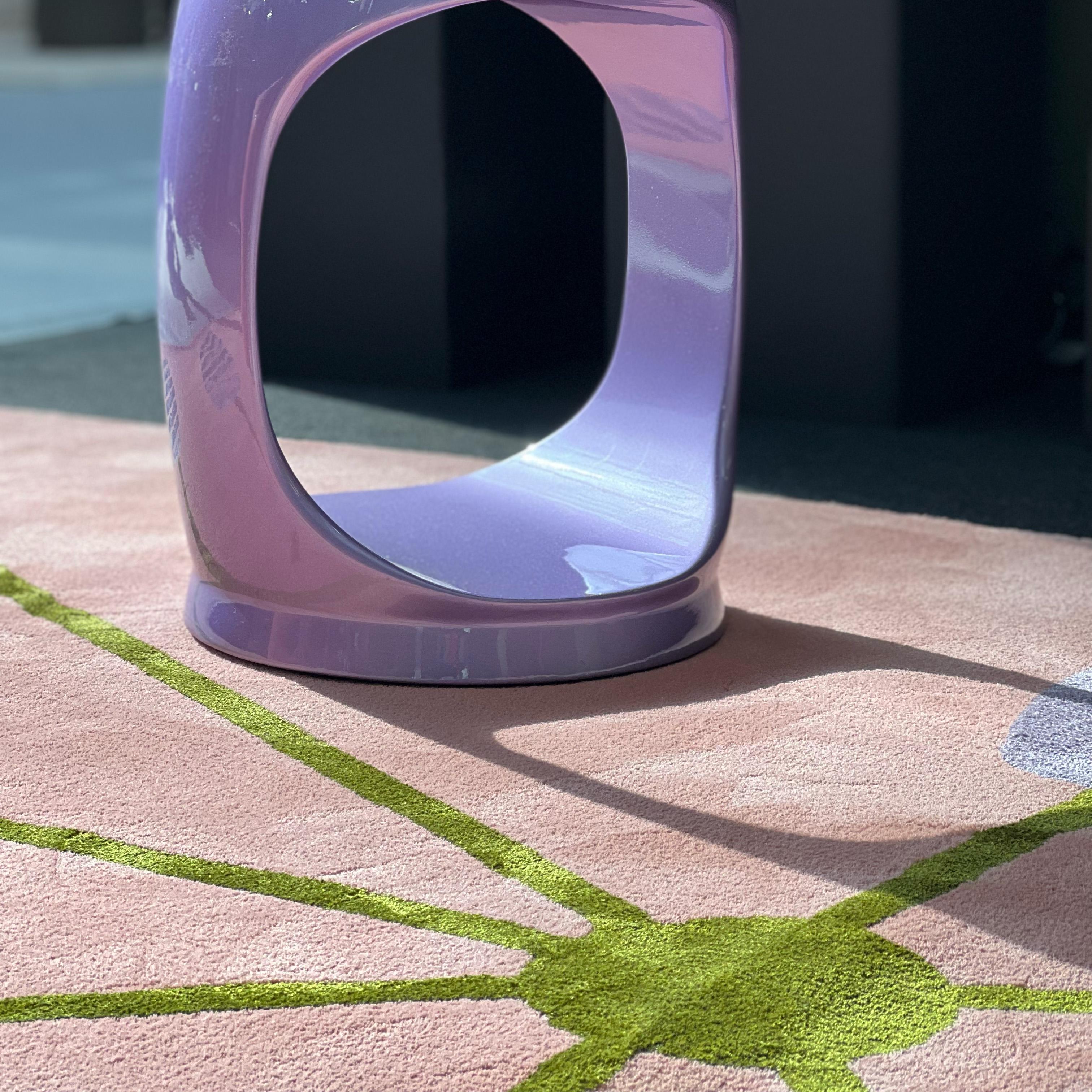 21st Century Rug, Tinged Leaves I Flowery In New Condition For Sale In Carouge, GE