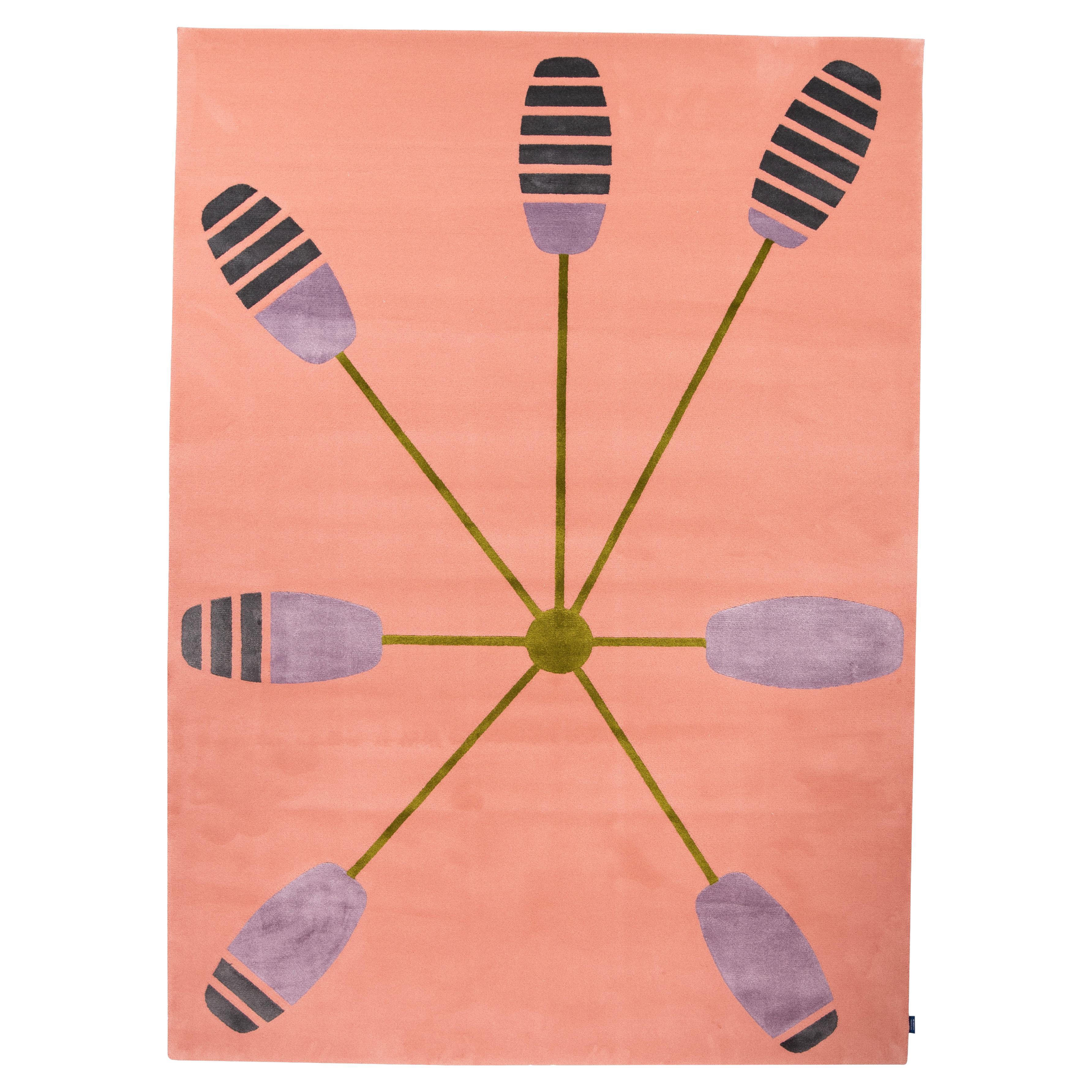 21st Century Rug, Tinged Leaves I Flowery