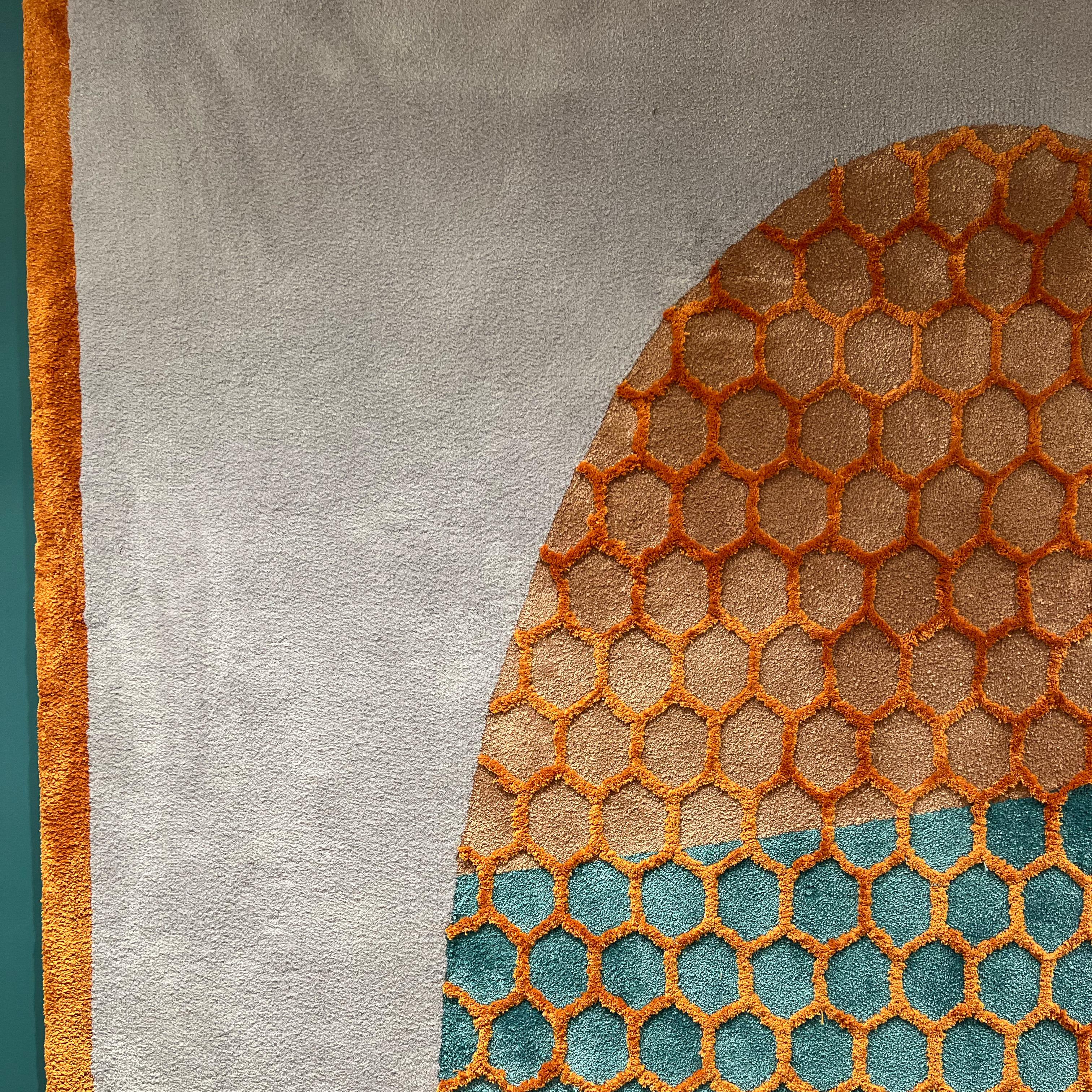 Portuguese 21st Century Rug, Weightlessness I Orange For Sale
