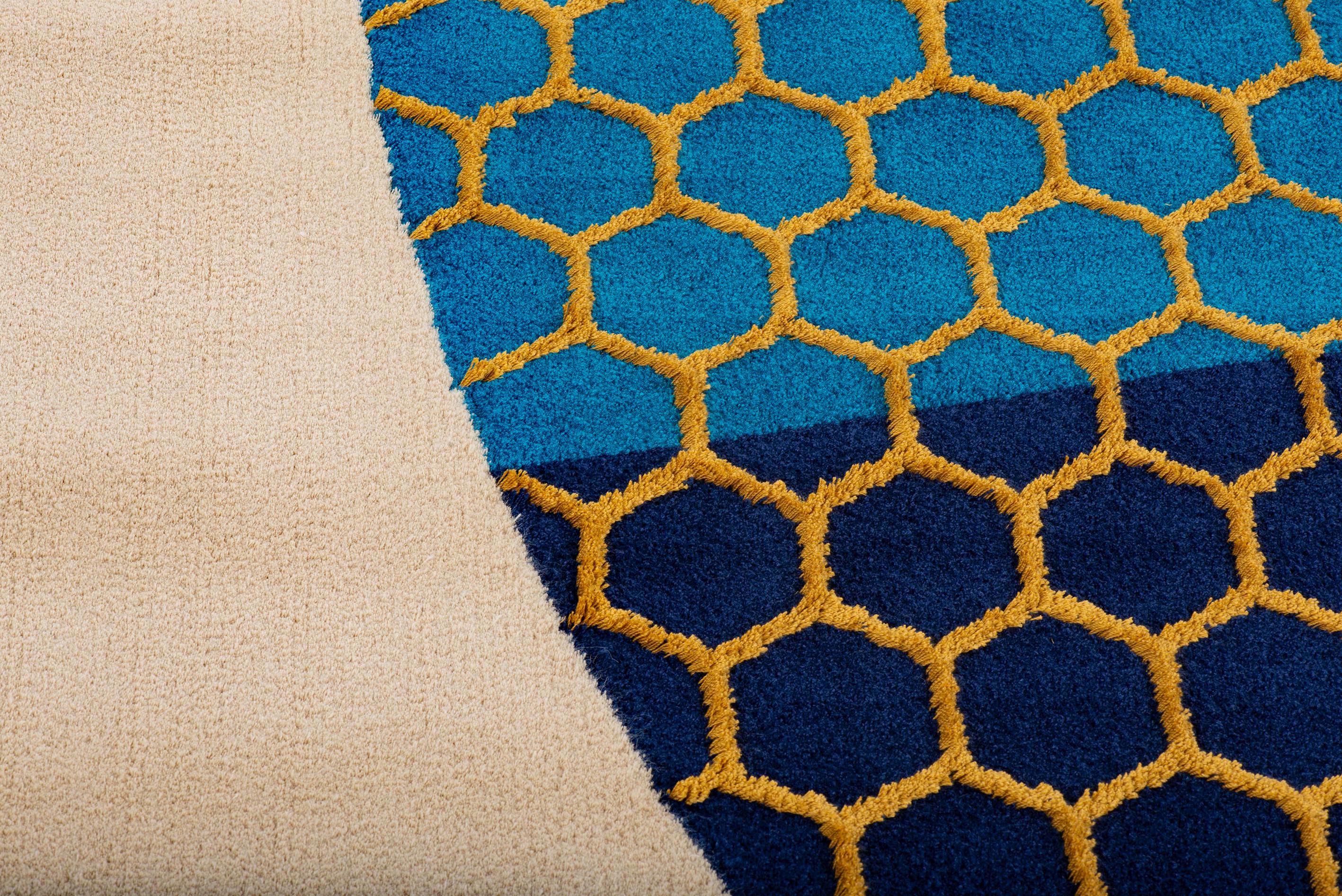 Portuguese 21st Century Rug, Weightlessness I Yellow For Sale